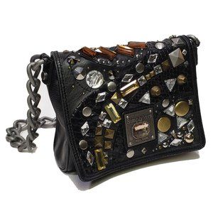VERA WANG Funky Flap Vegan Leather Jewelled Purse